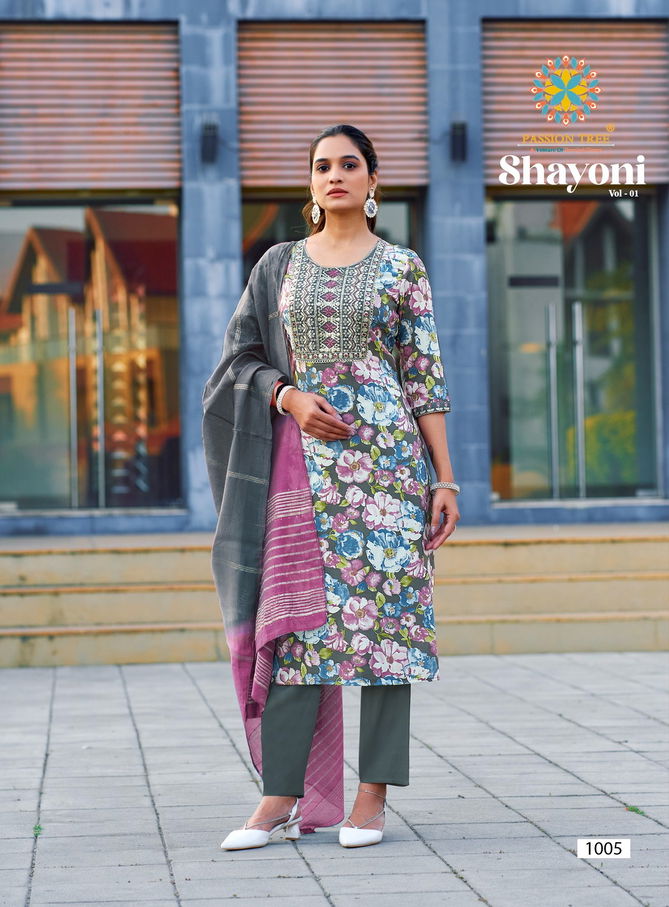 Shayoni Vol 1 By Passion Tree Rayon Kurti With Bottom Dupatta Wholesale In India